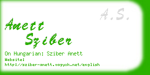 anett sziber business card